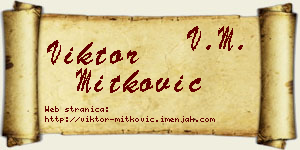 Viktor Mitković vizit kartica